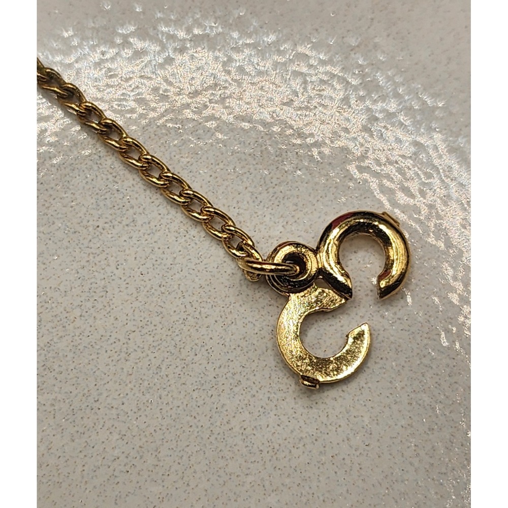 Vintage Monet White Enamel Gold Tone Link Bracelet Safety Chain READ - Picture 11 of 12